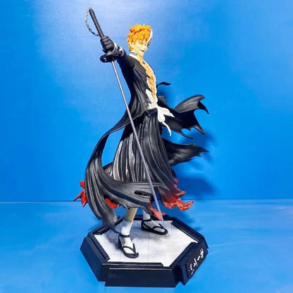 Bleach 35cm Ichigo Kurosaki Ichigo Figure Gk Action Figurine Pvc Statue Model