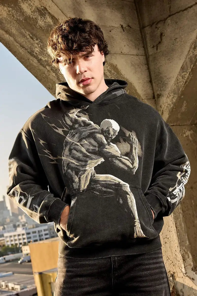 Attack on Titan: Graphic Hoodies Men Grunge Streetwear Sweatshirt Tops Oversized Hoodie Gothic 2000s Harajuku Y2k Men Clothing