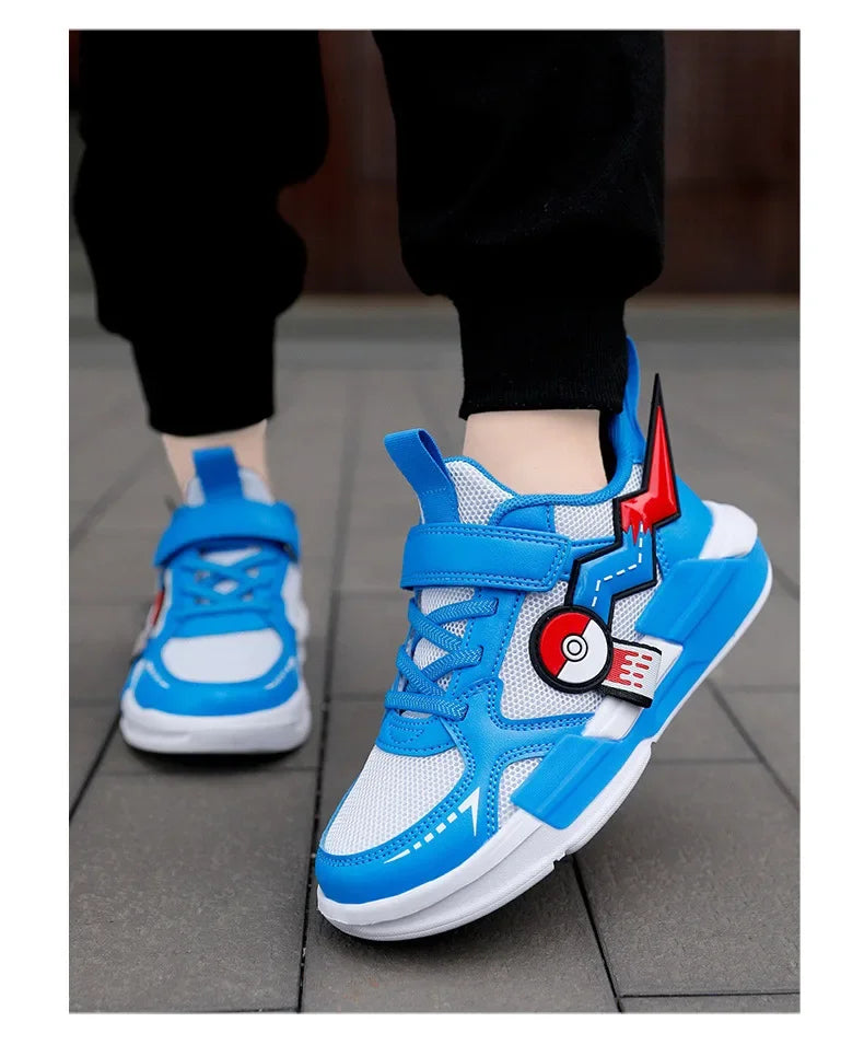 Pokemon: Pikachu  Children Cartoon Sports Shoes Fashion Anime Boy Girl Sneakers Student Casual Running Shoe Breathable Lightweight