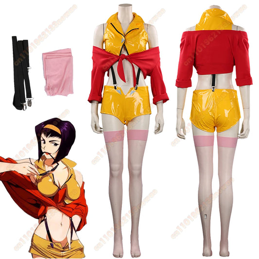 Cowboy Bebop: Cosplay MINISO Faye Valentine Fantasy Anime Costume Disguise Adult Women Cosplay Roleplay Fantasia Outfits Female