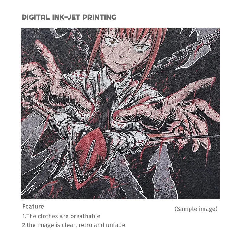 Bleach: Zaraki Kenpachi T Shirts Oversized Vintage Washed  T-shirt Manga Kurosaki Ichigo T Shirt Renji Uryuu Tops Tees Man