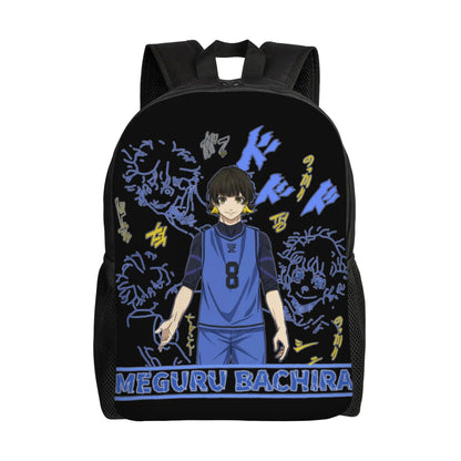 Blue Lock: Backpack for Men Women Teenage High School Hiking Travel Daypack Soccer Anime Laptop Computer Canvas Bags Durable
