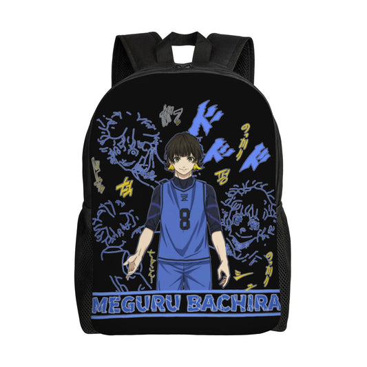 Blue Lock: Backpack for Men Women Teenage High School Hiking Travel Daypack Soccer Anime Laptop Computer Canvas Bags Durable