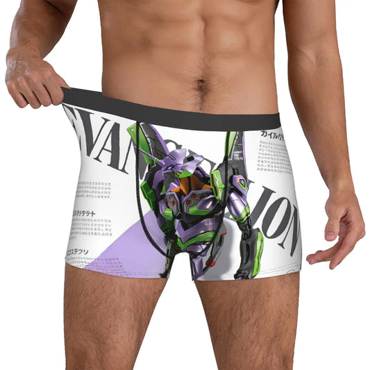 Evangelion: Underwear Mecha Style Doomsday Animation Boxer Briefs Stretch Shorts Panties Underpants