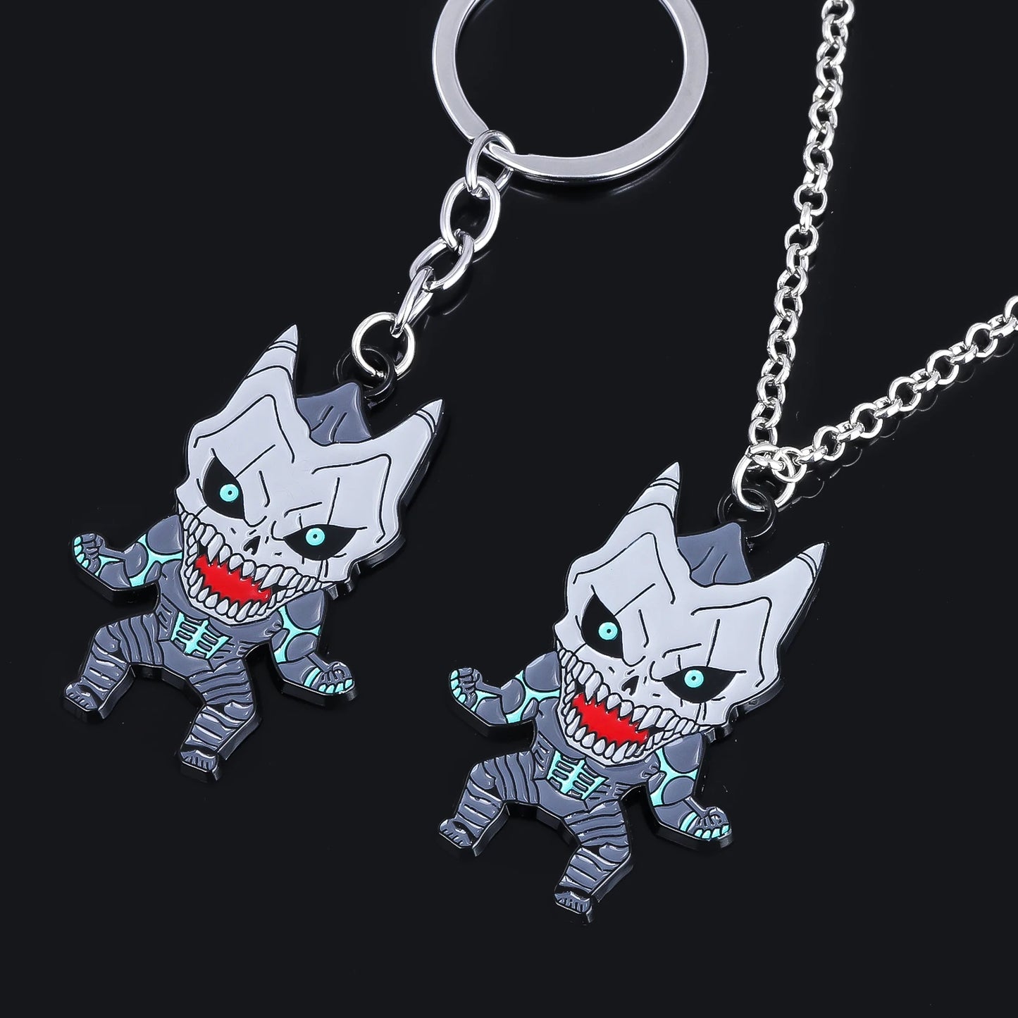 Kaiju No. 8:  Cute Little Monster Keychain Necklace Fashion  Metal Necklaces Choker For Women Men Jewelry Gift