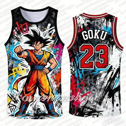 Dragon Ball Z: Goku Special Edition Basketball Jersey Adult Men Basketball Sports Vest Kids Special Jersey Set