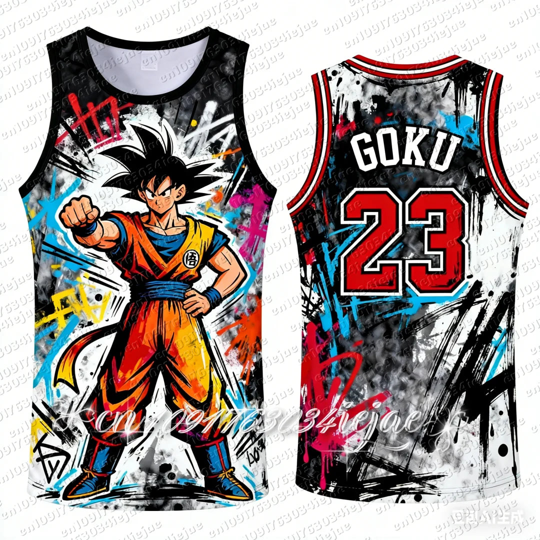 Dragon Ball Z: Goku Special Edition Basketball Jersey Adult Men Basketball Sports Vest Kids Special Jersey Set