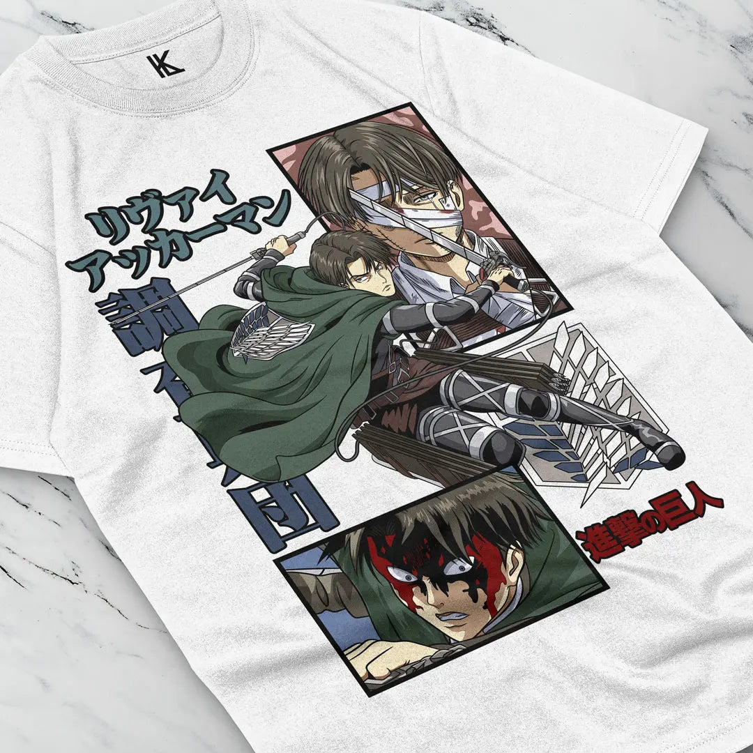 Attack on Titan Levi: Ackerman Print T-shirt Women's Men's Anime Short Sleeves Ovesized Graphics Y2k Tee T-shirt Clothing