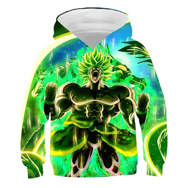 Dragon Ball Z: (KIDS) Hoodie Boys and Girls 3D Printing Sweatshirt Fashion Loose Long Sleeve Spring Autumn Goku Veget Pullover