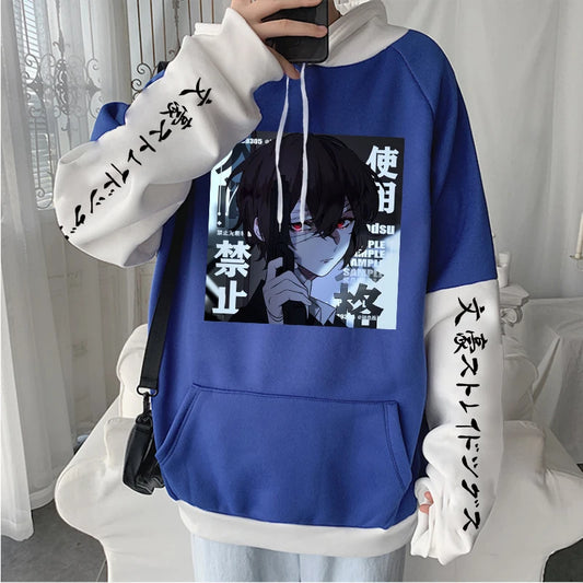 Bungo Stray Dogs: Hoodies Harajuku Aesthetic Bungou Stray Dogs Osamu Dazai Plus Size Sweatshirt