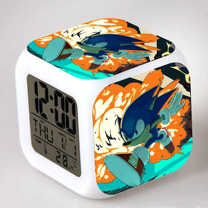Sonic the Hedgehog: Alarm Clock Creative 8x8x8cm LED Cube with Light Display Time Week Month