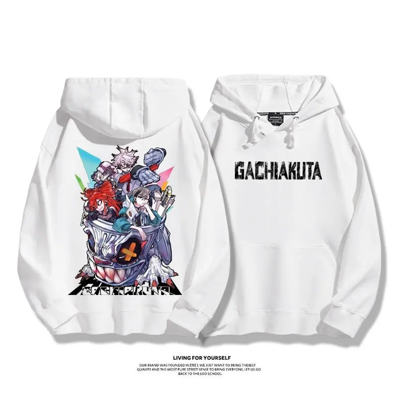 Gachiakuta:  Rudo Enjin Hoodies Men Women Fleece Warm Oversized Hooded Sweatshirt Pullover Casual Loose Street Female Male Clothes