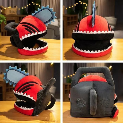Chainsaw Man: Head Cover Pochita 10cm Cotton Doll Stuffed Hood Toy Compatible with 17cm Figures Ideal Birthday Gift