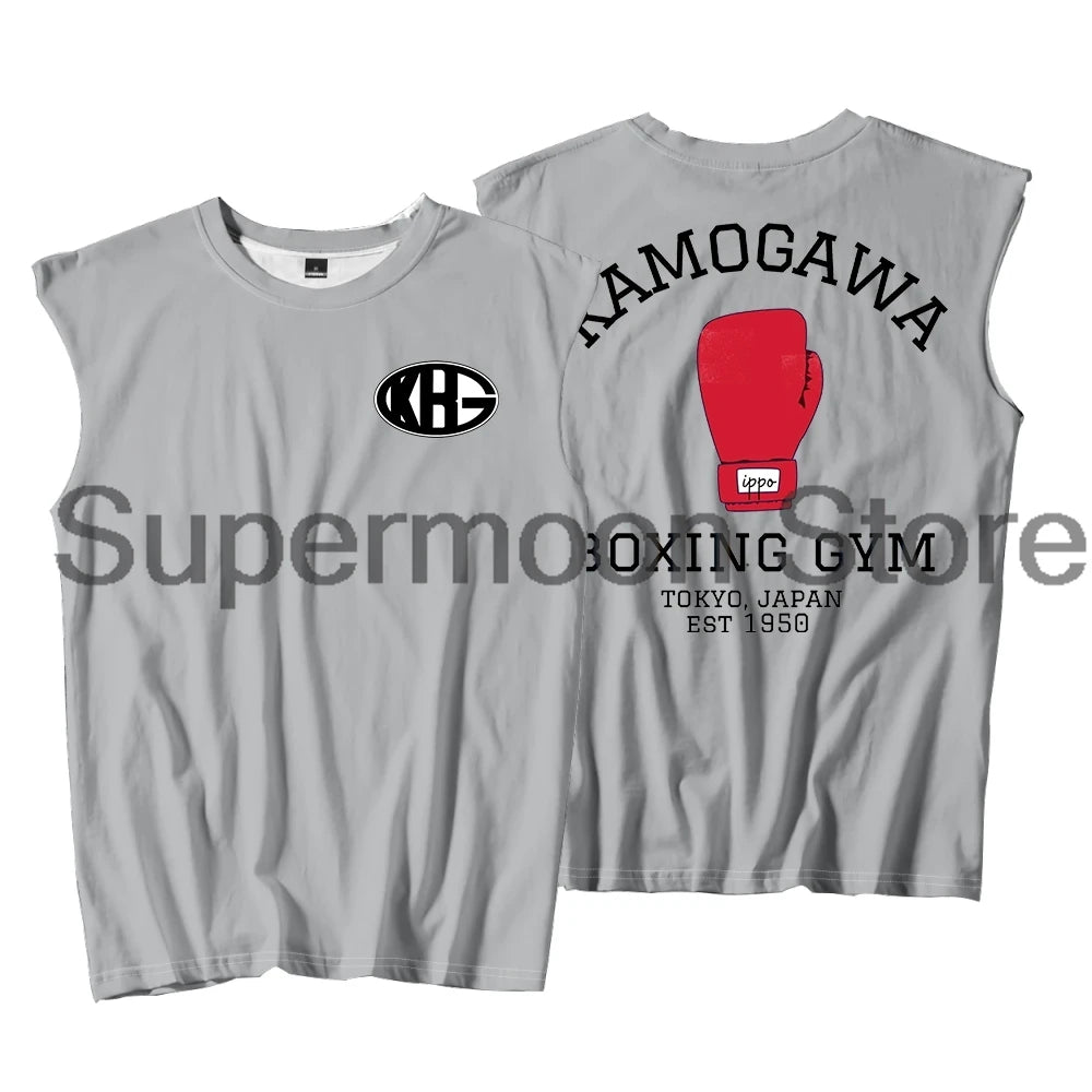 Hajime No Ippo: Kamogawa Boxing Gym Tank Tops Sleeveless Sport Vest Women Men Harajuku Outdoor Sportwear