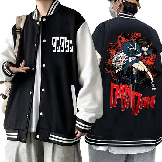 Dandadan: Hoodie Baseball Uniform Jacket Women Men Dan Da Dan Ayase Momo Baseball Jacket Hoodie Harajuku
