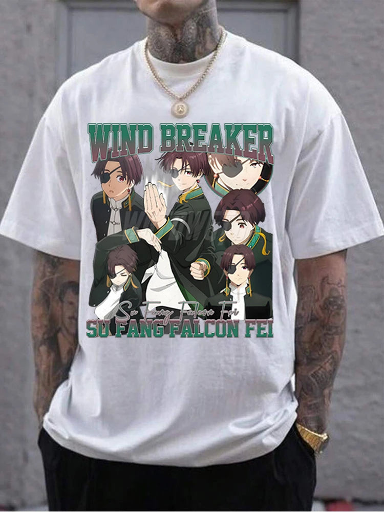 Wind Breaker:  Classic Street Clothes Gift for Him Anime Apparel Cotton Anime Soft Tee