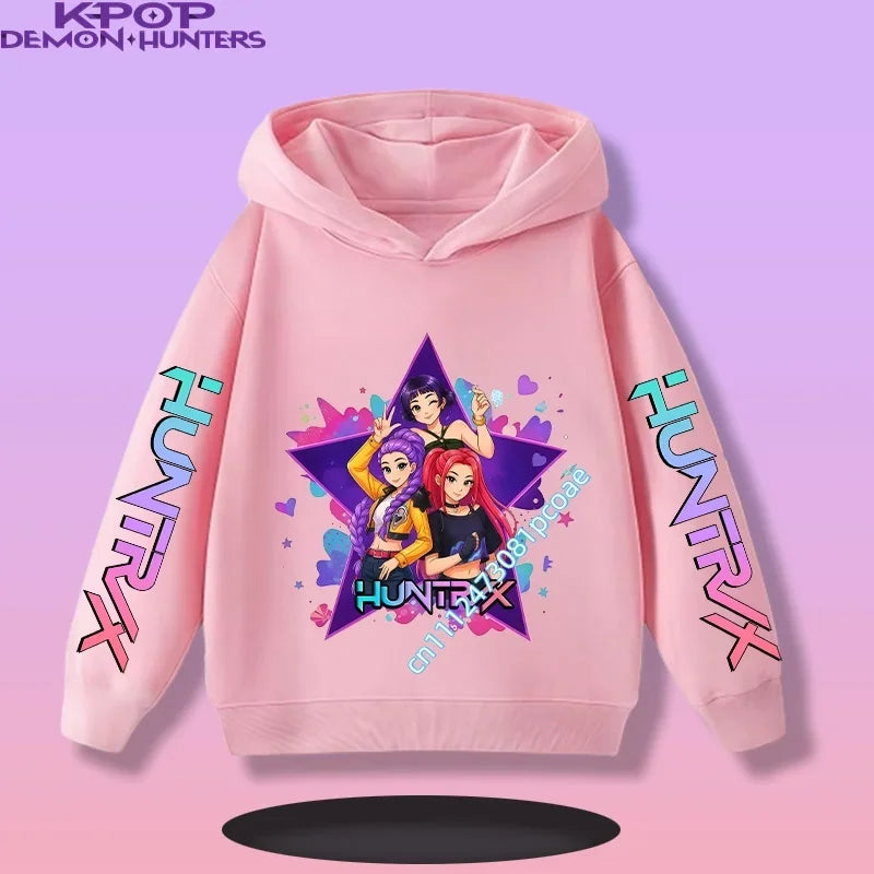 KPop Demon Hunters:  Children's Sweatshirt Girls' Clothes Girls' Sweatshirt New Fall and Winter New Cute Fashion Hoodie