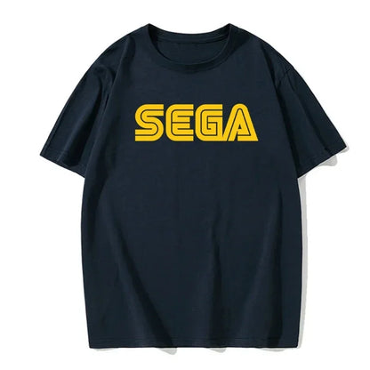 Sonic the Hedgehog: Sega Logo Men T Shirts Summer Casual Short Sleeve Fashion Streetwear Harajuku Tshirt Korea Style Game Fans Male Tees