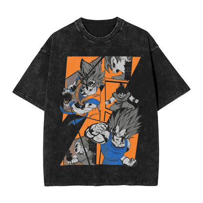 Dragon Ball: 2026 Master Roshi  Printed T-shirt Men's and Women's Washed T-shirt High Quality Vintage Cotton T-shirt Harajuku Tops