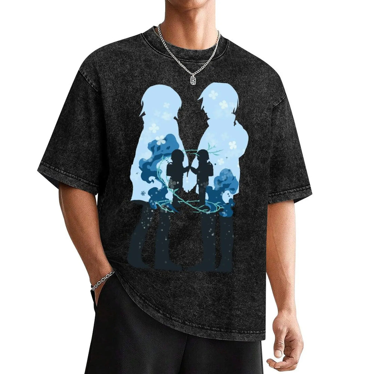 Erased: Characters Silhouette - Satoru Fujinuma x Kayo Hinazuki - Animangapoi Fanart T-Shirt