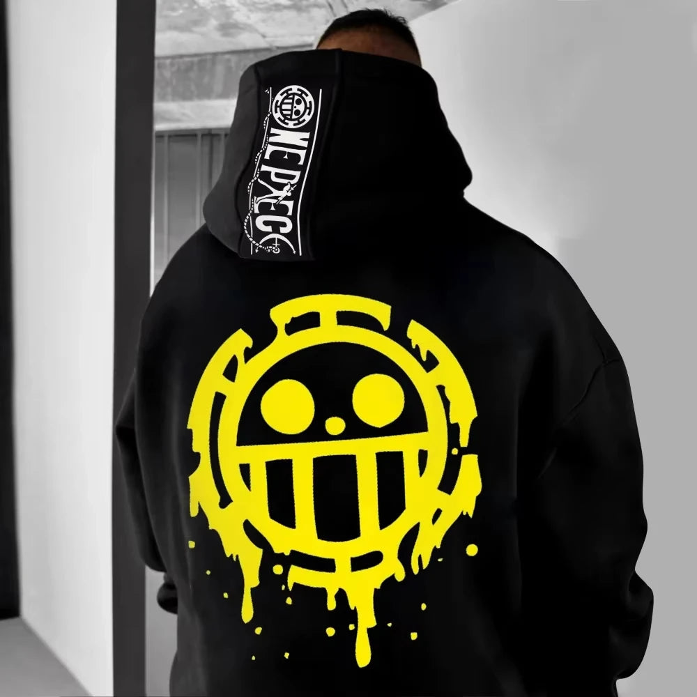 One PIece: Hoodie Sweater Trafalgar Law Japan Anime Summer Autumn New Boys Children's Long Sleeve Parent-Child Wear