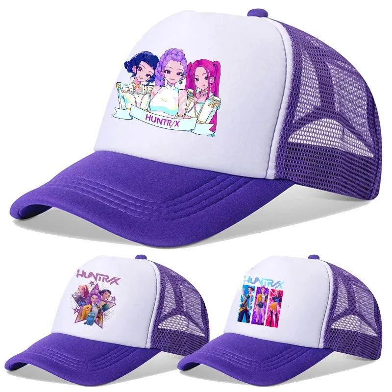 KPop Demon Hunters: Baseball for Cap Kids Adult Purple Sun Hat Fashion Woman Girls Cap Summer Sport Sunbonnet Retro Headgear Gift