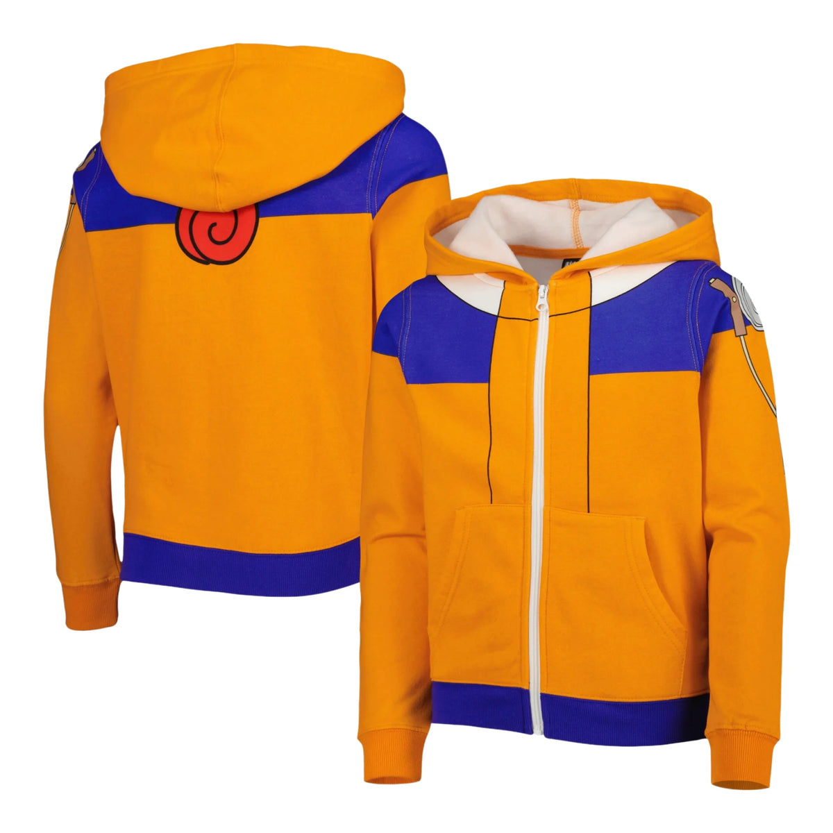 Naruto: Boyhood Uzumaki Inspired Cosplay Zip Up Hoodie for Men Women Kids Casual Relaxed-Fit Soft Comfy Family Autumn Winter