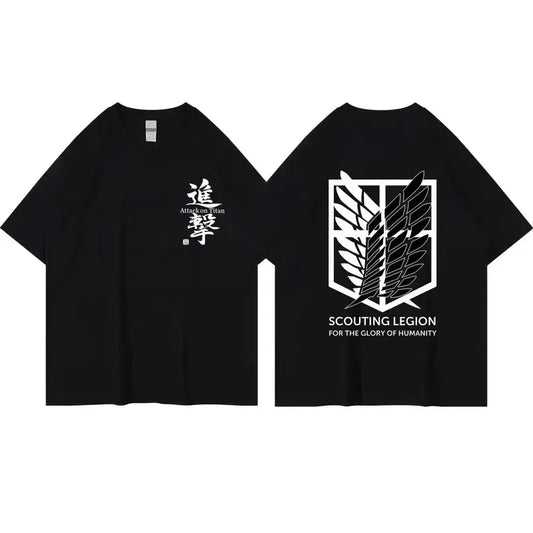 Attack on Titan T Shirt Kawaii Titans Attack Graphic Tees Demale Harajuku Summer Tops Japanese Anime