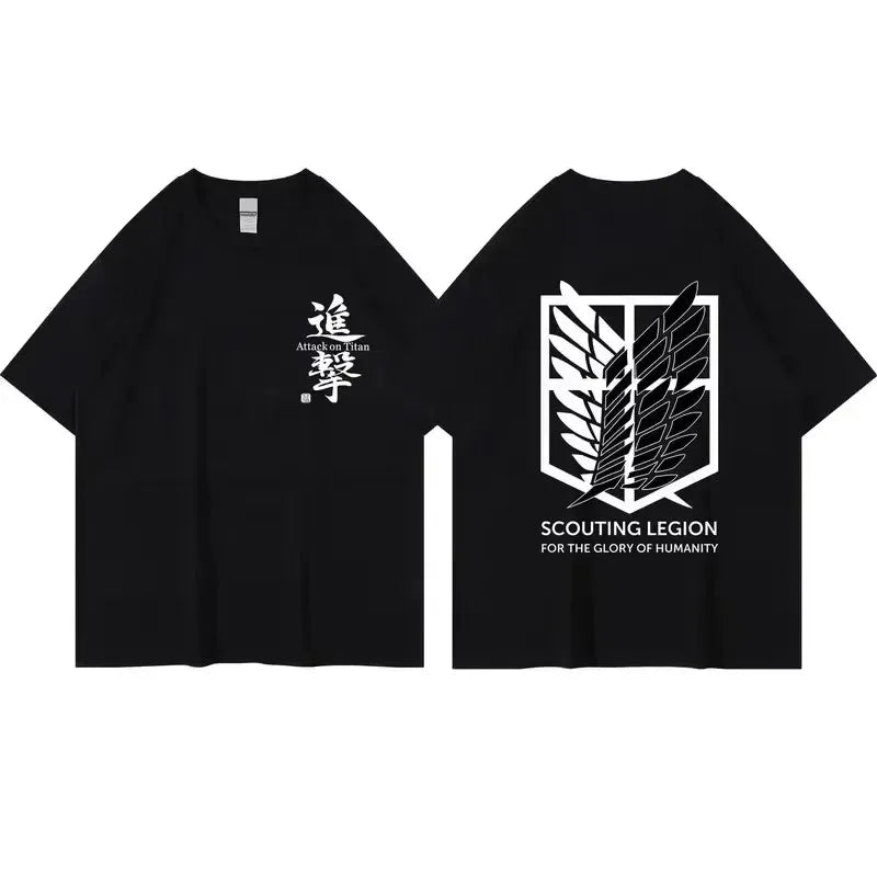 Attack on Titan T Shirt Kawaii Titans Attack Graphic Tees Demale Harajuku Summer Tops Japanese Anime