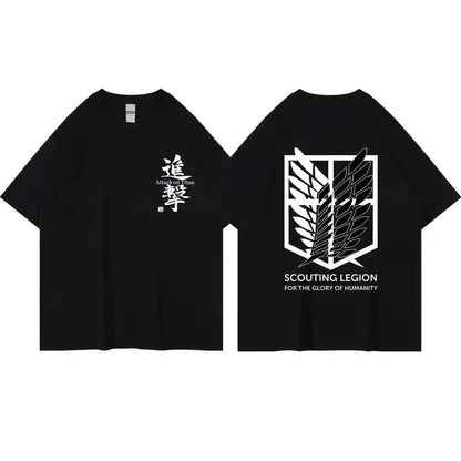 Attack on Titan T Shirt Kawaii Titans Attack Graphic Tees Demale Harajuku Summer Tops Japanese Anime