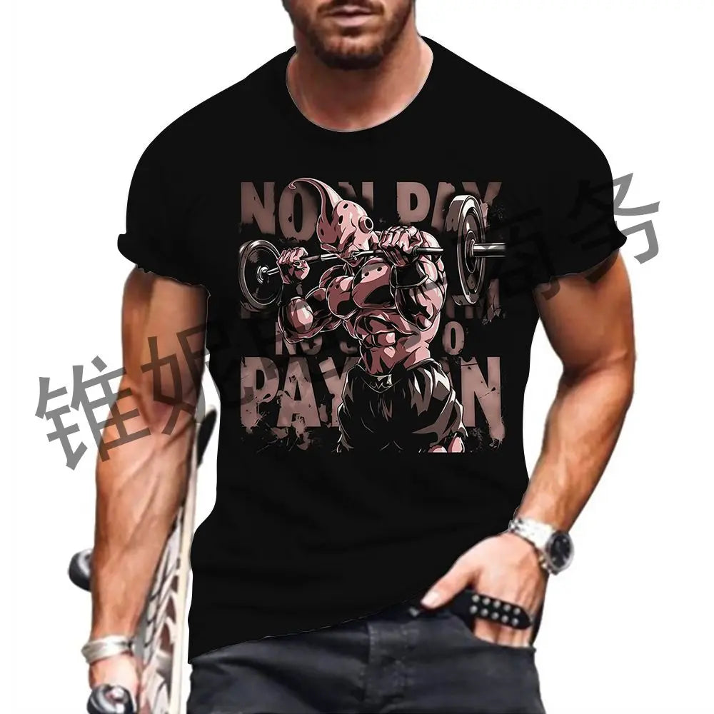 Dragon Ball Z: Men's T Shirt Vegeta Majin Buu Goku 2024 Short Sleeve Fashion