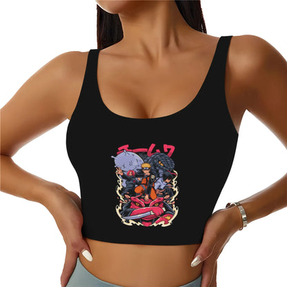 Naruto :Sasuke Uchiha Orochimaru  Sports Bra Women's Anime  Gym Workout Yoga Crop Top