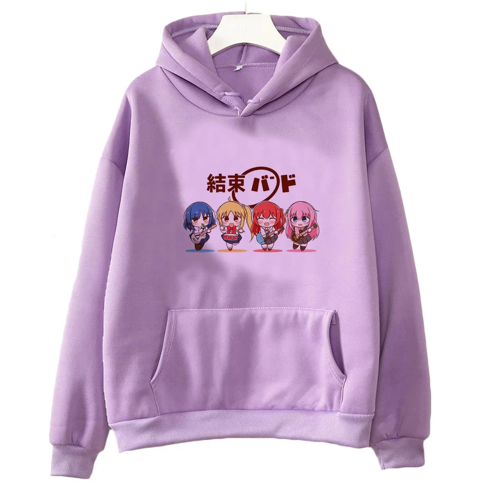 Bocchi the Rock:hoodies fashion tops cartoon 2026 cute harajuku Female Sport Coat