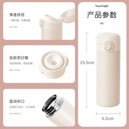 One Piece:420Ml New Luffy Thermos Cup Keep Cold and Heat Thermal Water Bottle Temperature Preservation Leak-Proof Vacuum Flask