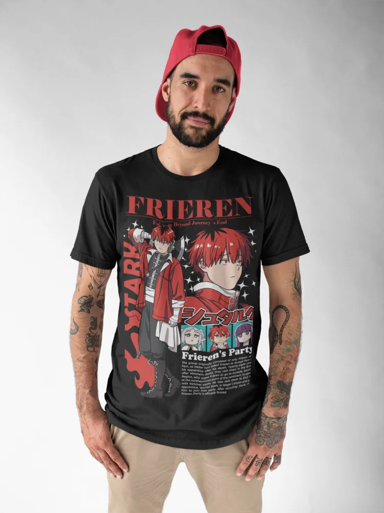 Frieren: T-Shirt Beyond Journey's End Fern Stark Girl Anime Gifts Shirt All Size