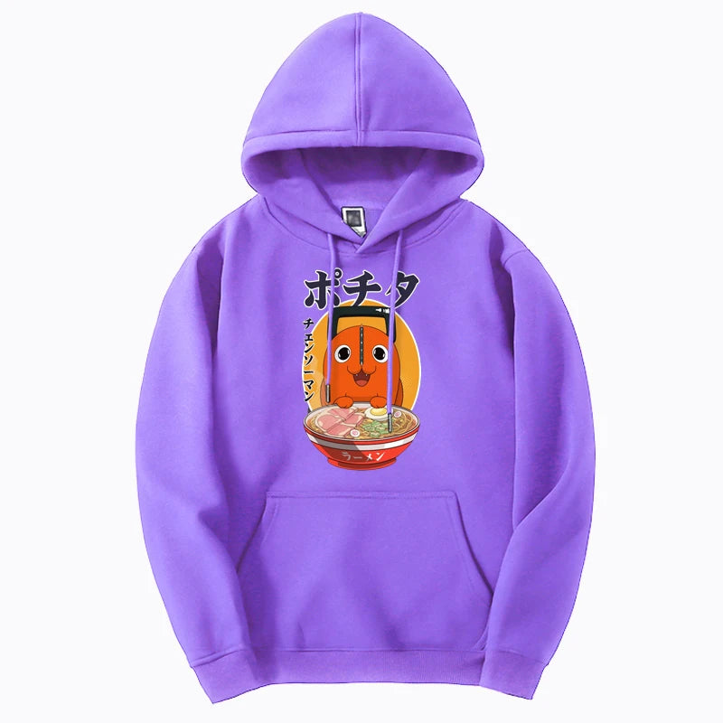 Chainsaw Man: Hoodies Teacup Pochita Graphic Print Fashion Streetwear Tops Harajuku Casual Sportswear Men Women Pullovers