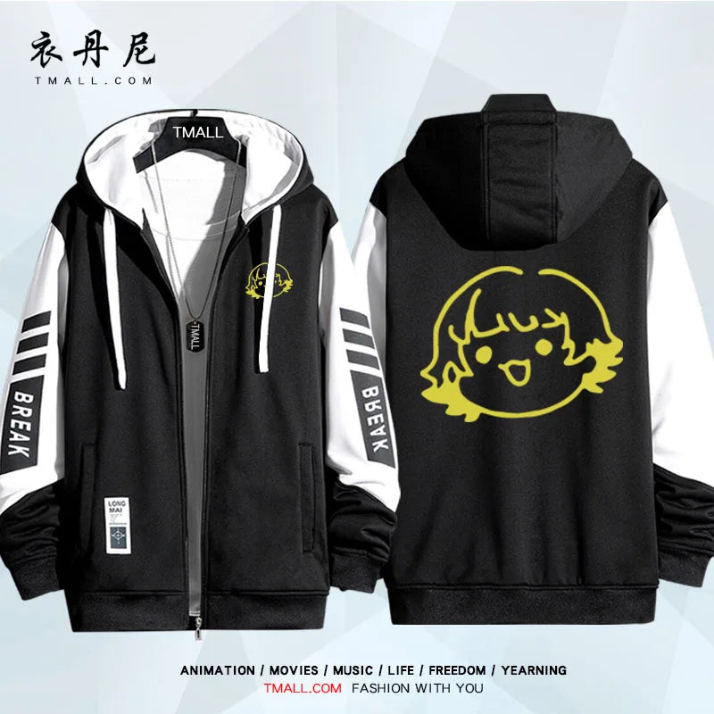Blue Lock: Isagi Yoichi Nagi Seishiro Cosplay Costum Long Sleeve Print Jacket Zipper Hoodie Women Men FashionHooded Costumes Couple Jacket
