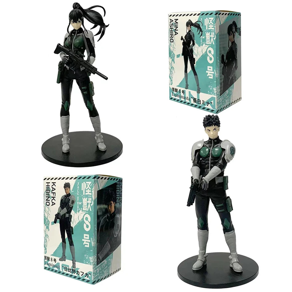 Kaiju No. 8 :  Amine  Figure Kafka Hibino Mina Ashiro Skeleton Creative PVC Model Toys Kids Action Statue Doll Gifts