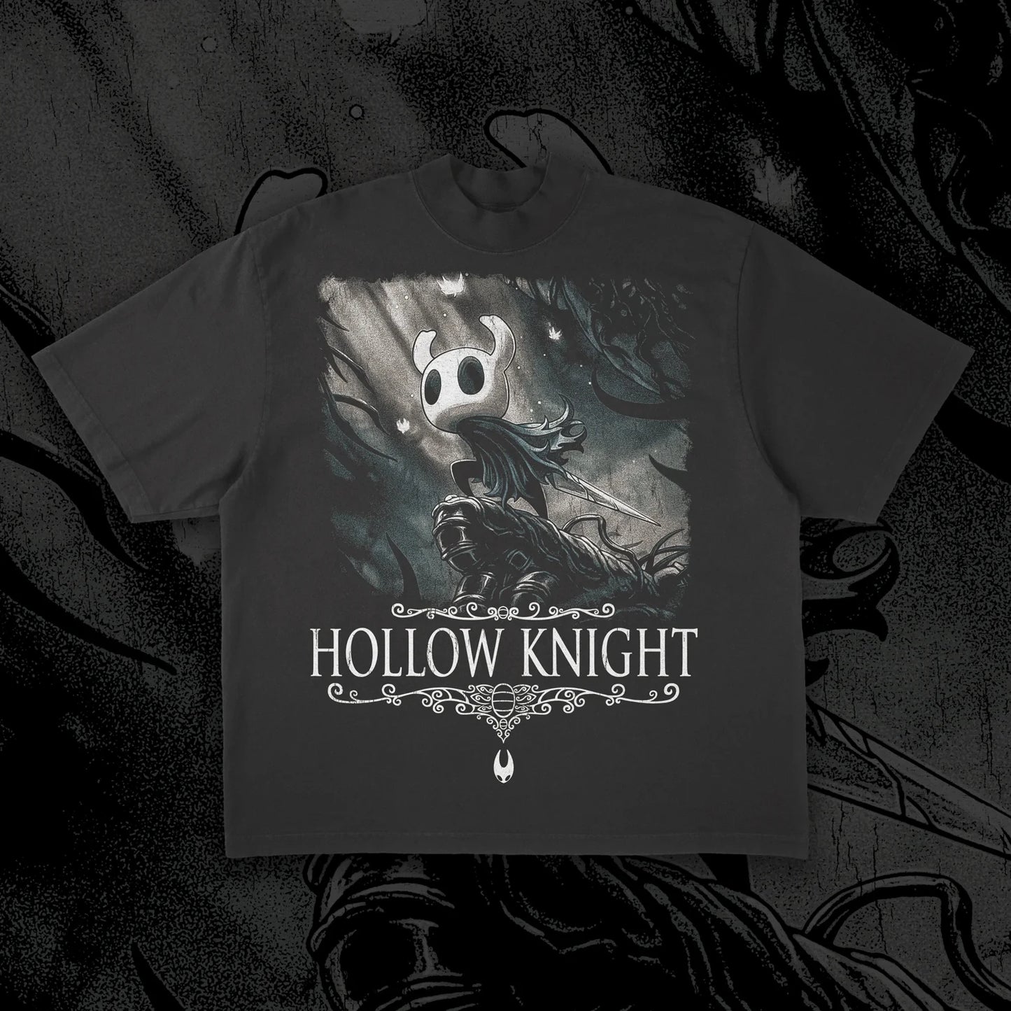 Hollow Knight: Printed Short Sleeved Men and Women Summer Pure Cotton Comfortable Loose and Fashionable Round Neck T-shirt Top