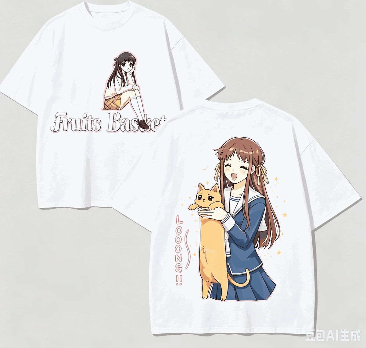 Fruits Basket:  Lover T-shirt Harajuku Cotton New Model High Street Retro Fashion Unisex Oversized high quality hot product