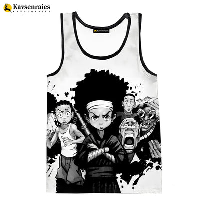 The Boondocks: 3D Printed Tank Tops Fashion Casual Oversized Tops