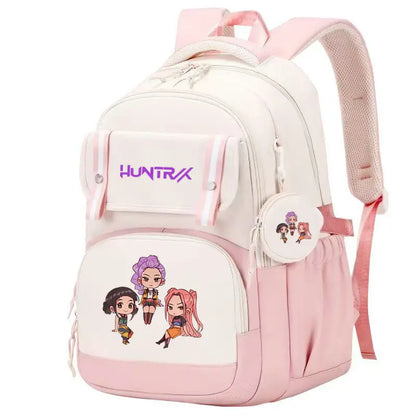 KPop Demon Hunters: Backpack Print Capacity Lightweight Daypack Schoolbag Girl Casual Travel Commute Bag
