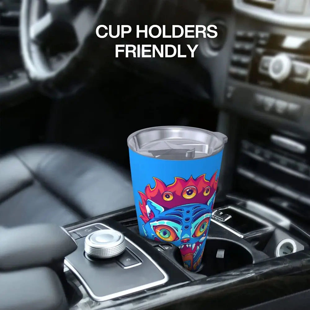 KPop Demon Hunters - Derpy  Insulated Tumbler with Lid Vacuum Thermal Mug Outdoor Travel Car Bottle Cup, 20oz