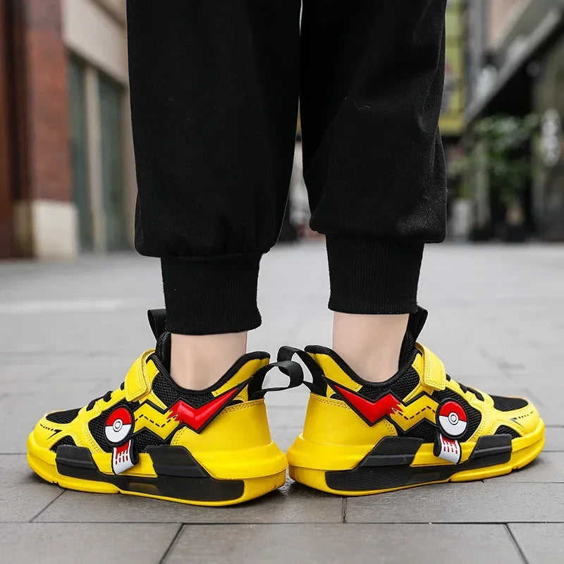 Pokemon: Pikachu  Children Cartoon Sports Shoes Fashion Anime Boy Girl Sneakers Student Casual Running Shoe Breathable Lightweight