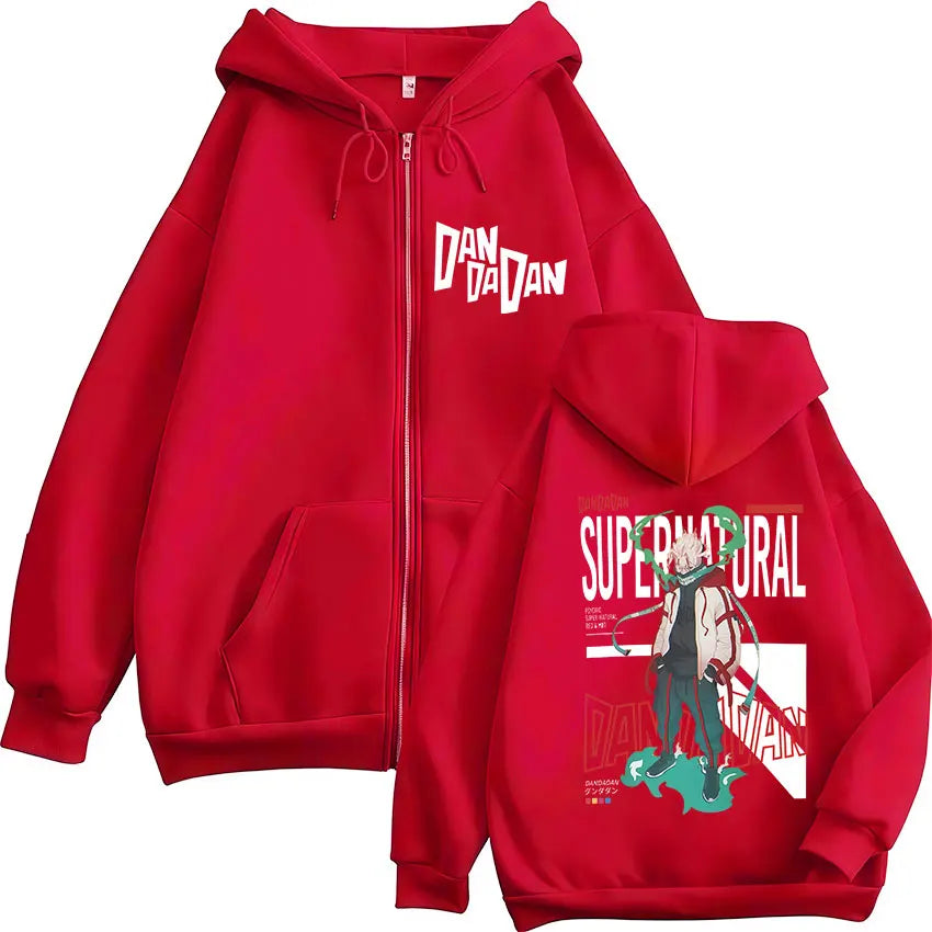 Dandadan: Print Hoodie Men's Women Autumn/Winter Fashion Fleece Sweatshirt Retro Oversized Coats Hooded Streetwear