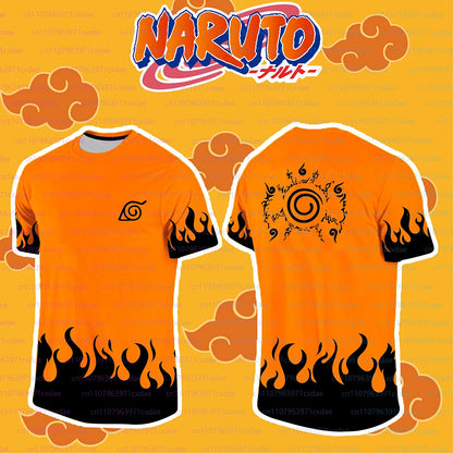 Naruto: Popular Cartoon Anime 3D Print Clothing Men Fashion Cosplay T-shirts Casual Breathable Short Sleeve Fourth Hokage Tees