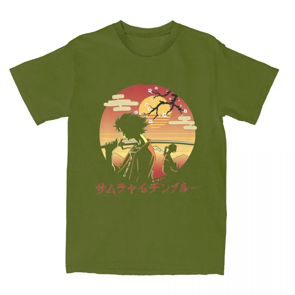 Samurai Champloo: Mugen And Jin T Shirts 100% Cotton Clothing Novelty Short Sleeve Round Neck Tees Plus Size T-Shirt