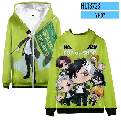 Wind Breaker: Hoodie Hooded Sweatshirts Zipper Jackets Haruka Sakura Jou Togame Graphic Zip Up Casual Fashion Streetwear