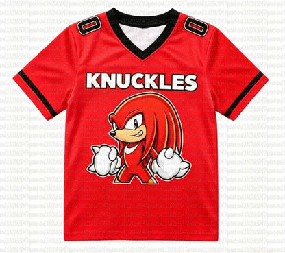 Sonic The Hedgehog: Summer Boy's Girls Casual Sports Style Sonic Print Short Sleeve V-Neck Men's Women's Casual T-shirt Tops