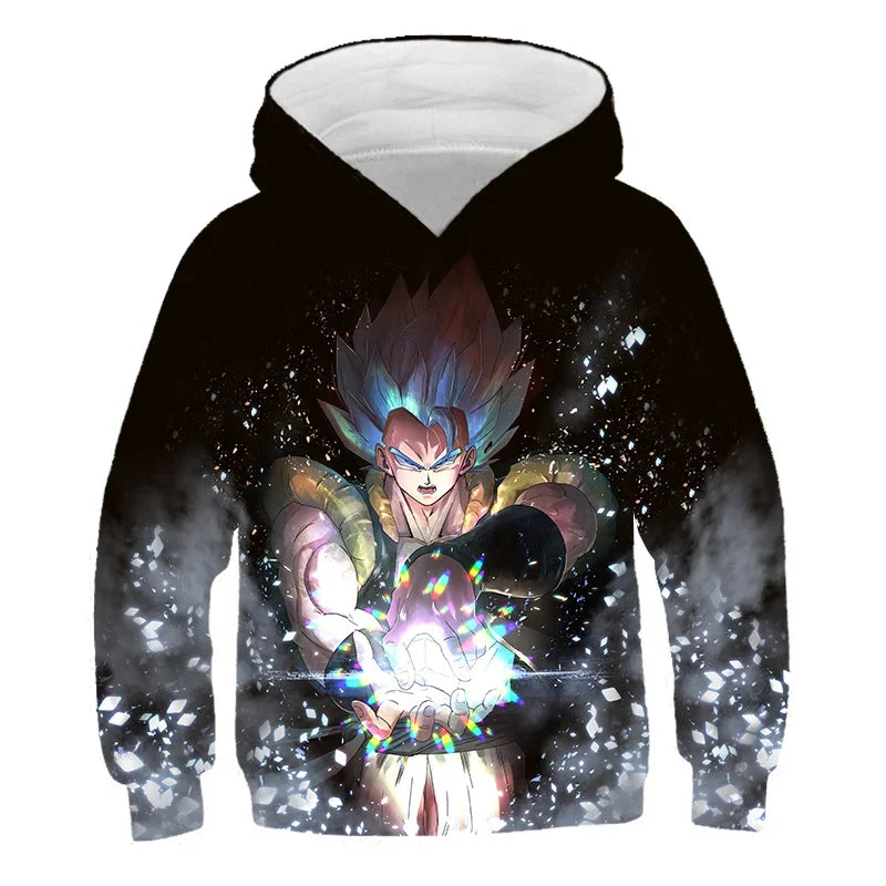 Dragon Ball Z: (KIDS) Hoodie Boys and Girls 3D Printing Sweatshirt Fashion Loose Long Sleeve Spring Autumn Goku Veget Pullover